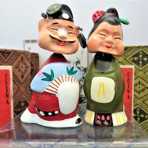 Dolls Vintage Asian Bobble Head Dolls