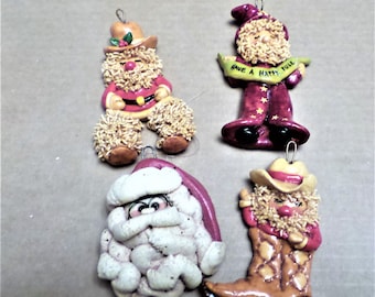 Vintage  HandmadeChristmas Art  Dough Ornaments