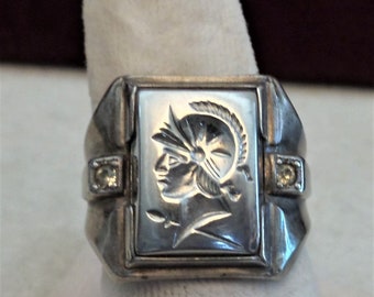 Ring Vintage Sterling Ring Knights Head Size 9 1/2