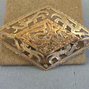 Brooch Vintage Sterling and Gold Brooch