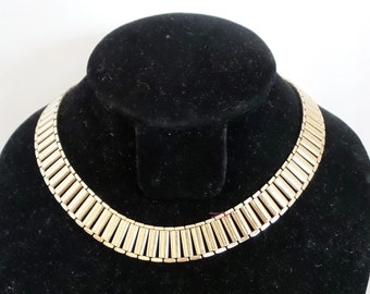 Necklace Vintage Choker Necklace Gold Tone Link