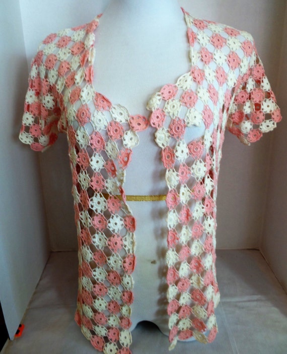 Hand Crochet Blouse Vintage 1940s - image 2