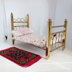 Vintage Dollhouse Twin Brass Bed