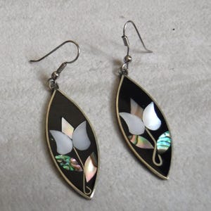 Vintage Alpaca Mexican Earrings