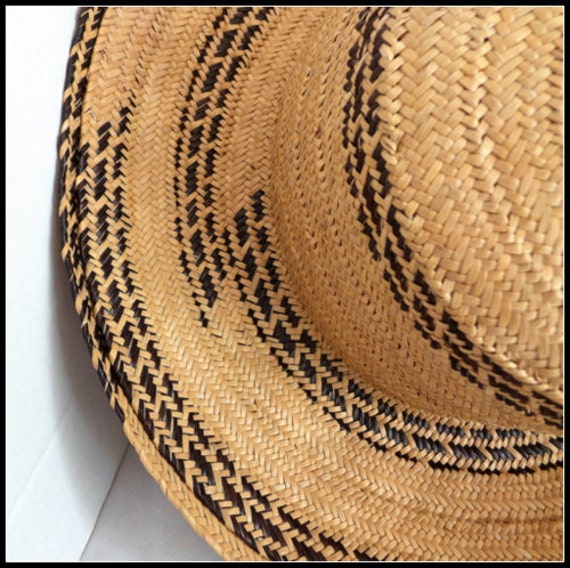 Vintage Straw Boater Hat - image 3