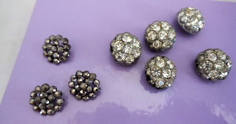 Vintage Rhinestone and Marcasite Buttons