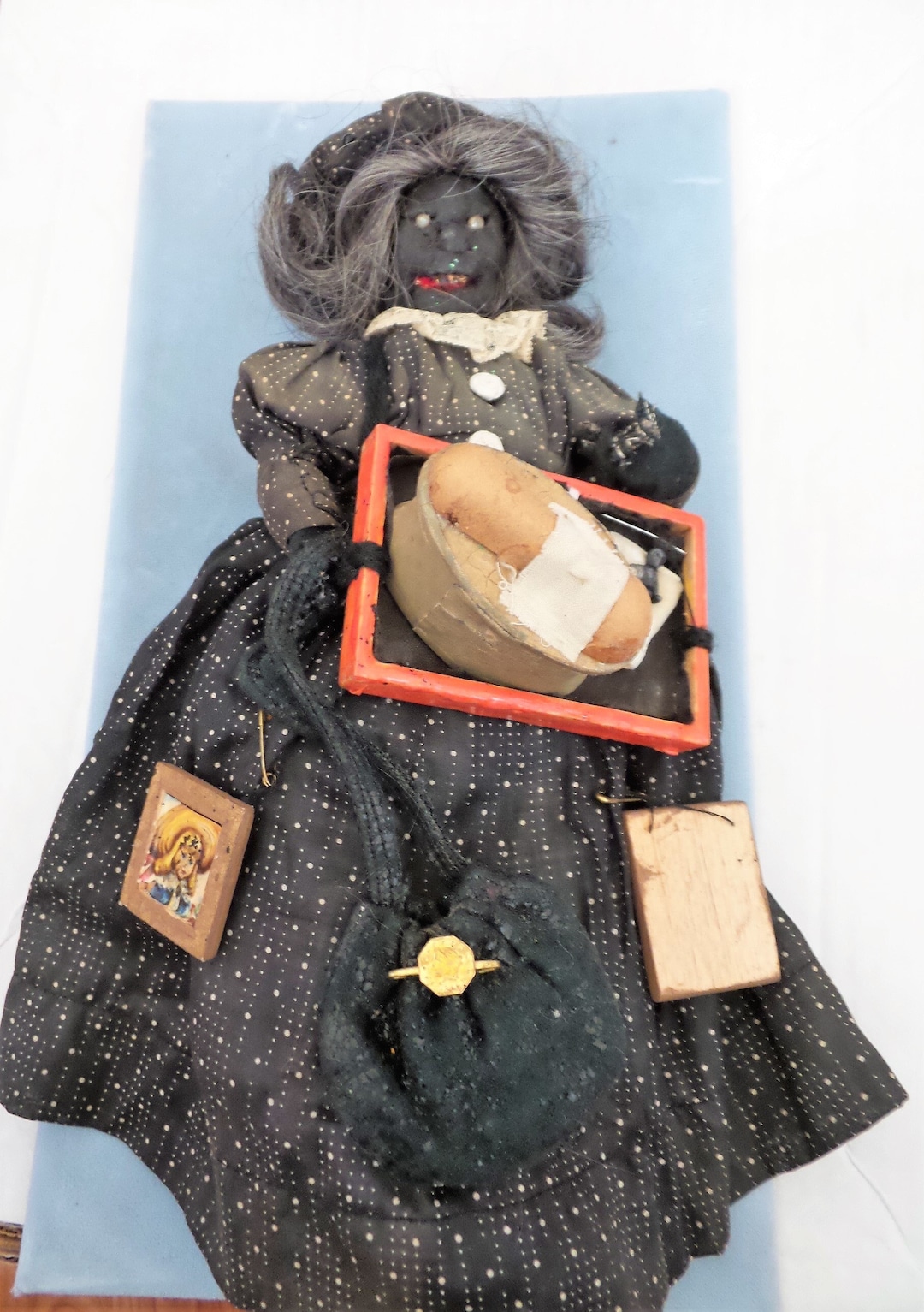 Doll Vintage Folkart Dried Apple Face Doll Etsy