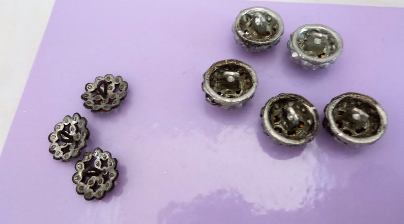 Vintage Rhinestone and Marcasite Buttons