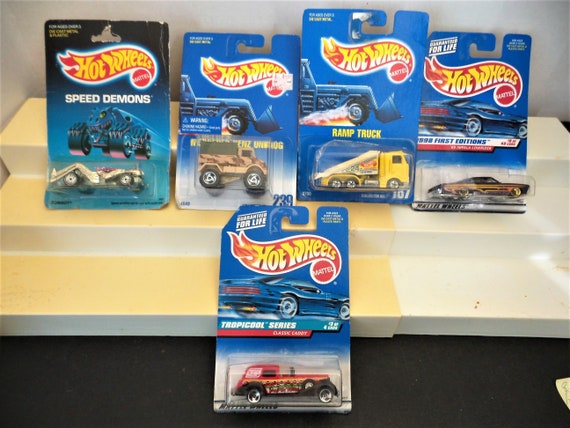 Hot Wheels Set of 5 Vintage Cars and Trucks Etsy Nederland