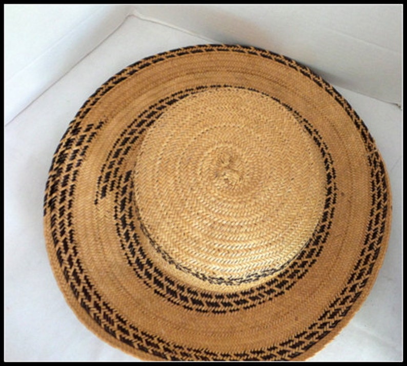 Vintage Straw Boater Hat image 2