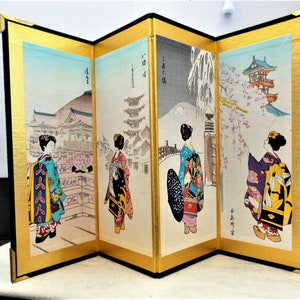 Vintage Asian Mini Table Screen