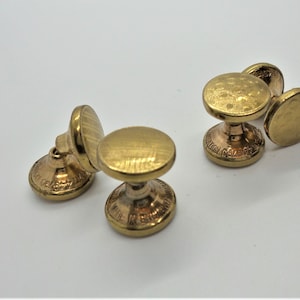 Vintage 1930s Mens Cuff Links with Retractable Chains