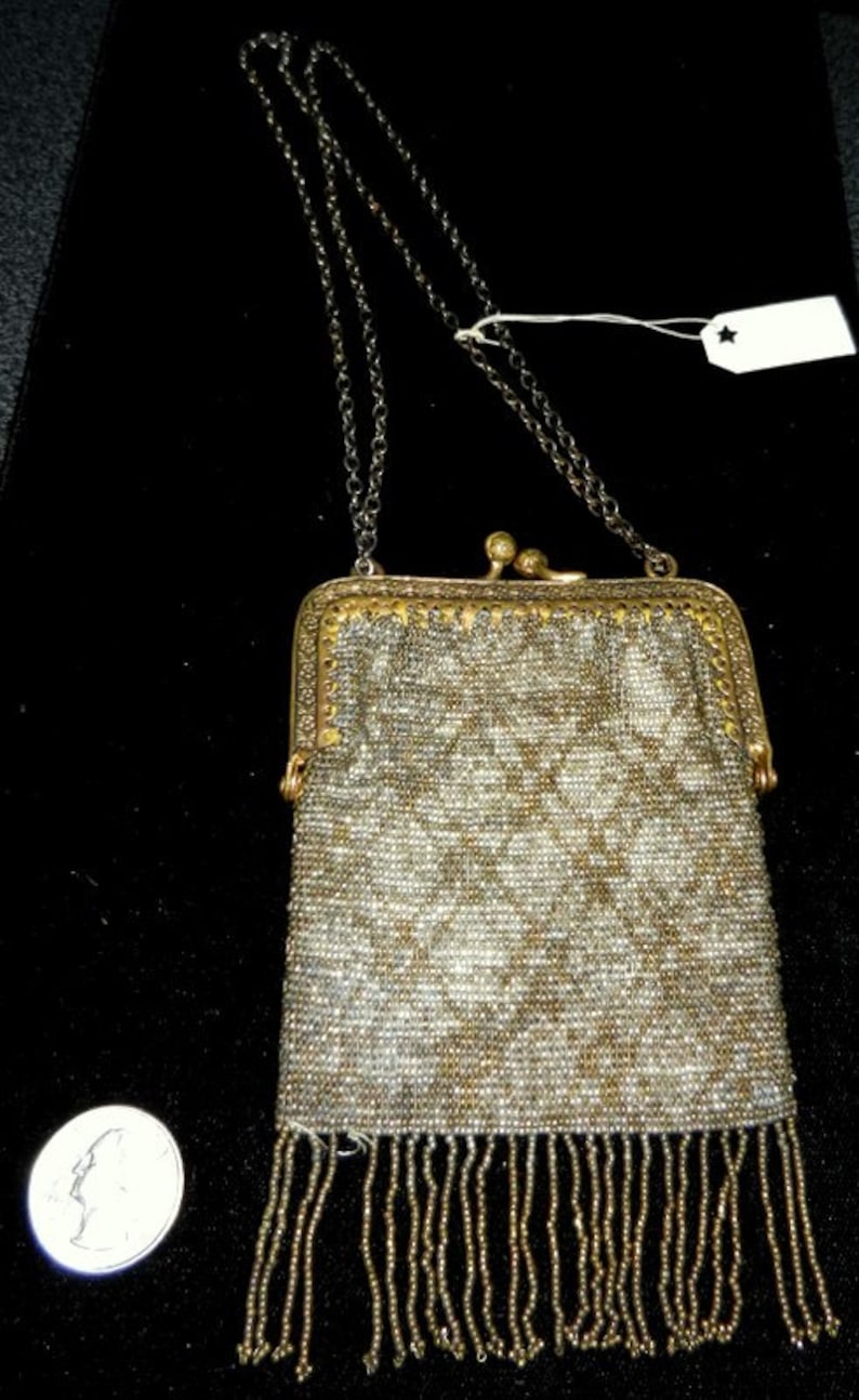 Beaded Purse 1920s Art Deco Steel Cut Beads - Etsy