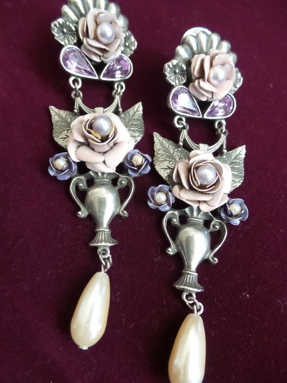 Vintage statement earrings Gem