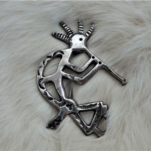 Brooch Vintage Mexican Silver Brooch Dancing Figure