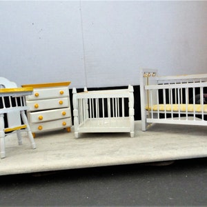 Dollhouse Miniature Baby  Nursery Room Set