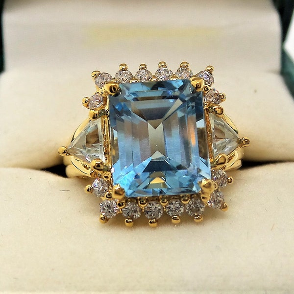 Vintage Simulated Topaz Ring by Artist Suzanne Somers