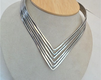 Necklace, Silver Color Collar Necklace