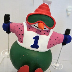 Department 56 Down Hill Snowman Ornament and Department 56 Glitter Sled