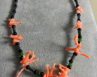 Vintage Branch Coral Bead Necklace