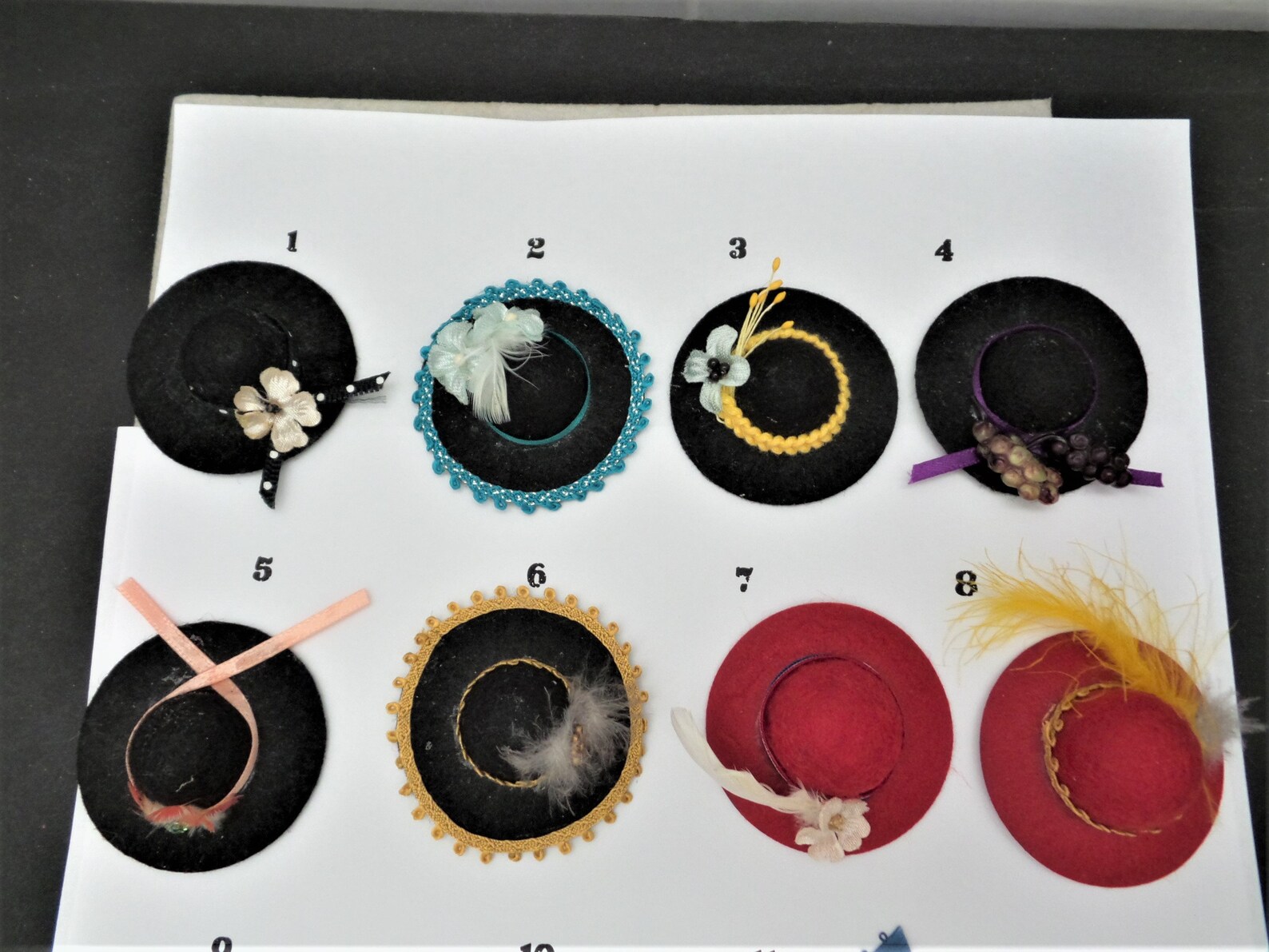 Miniature Size Doll Hats for Dollhouse Dolls Millinery Hat Etsy