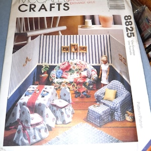 Barbie Craft Pattern McCalls # 8825 Pattern for Furniture