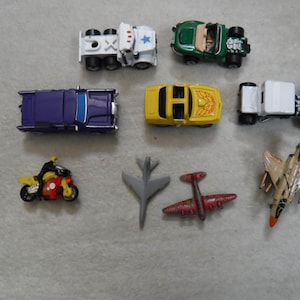 Lot of Micro Machines Cars, Planes, Motorcycle 1980s Galoob