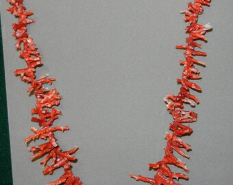 Necklace Vilntage Red Branch Coral