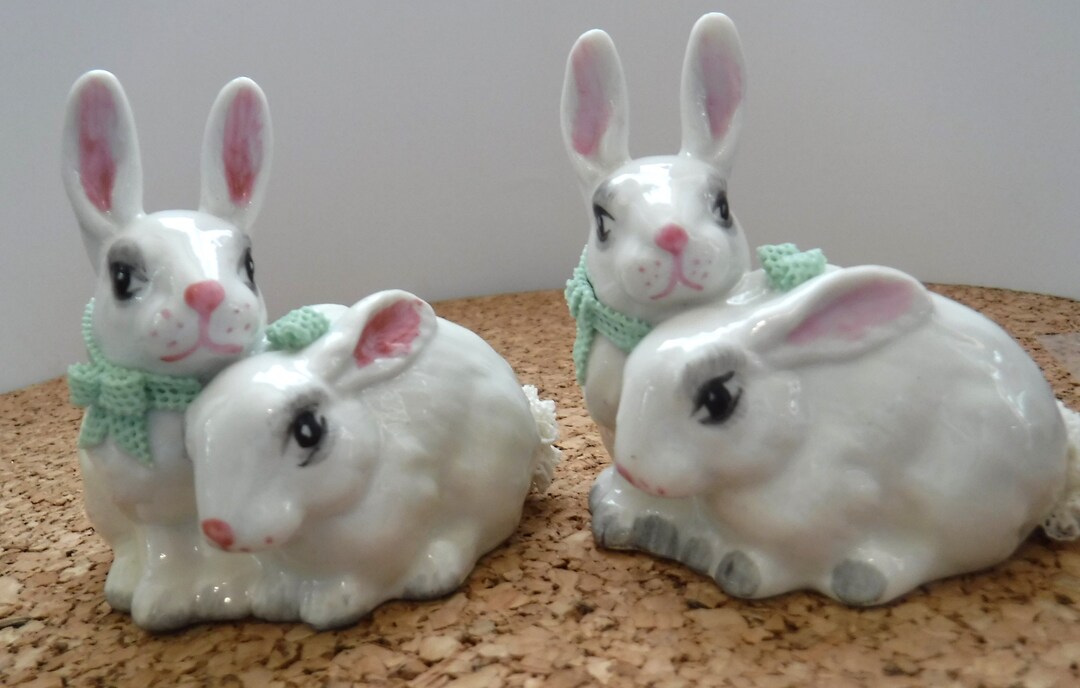 IRISH DRESDEN うさぎ　アンティーク Dresden Irish Vintage Bunny Rabbits Porcelain - Etsy