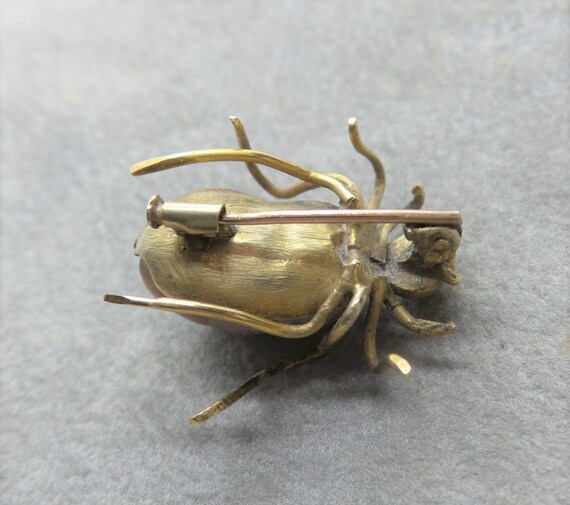 Vintage Baroque Pearl Spider Bug Pin - image 4