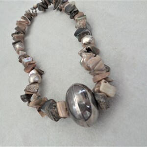 Necklace Vintage Statement Stone and Metal Necklace