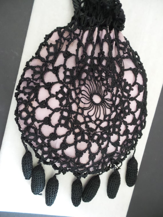 Victorian Hand Tatted  Purse