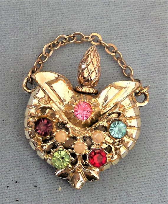 Vintage Jeweled Perfume Pendant