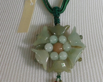 Necklace Vintage Stone Asian Flower