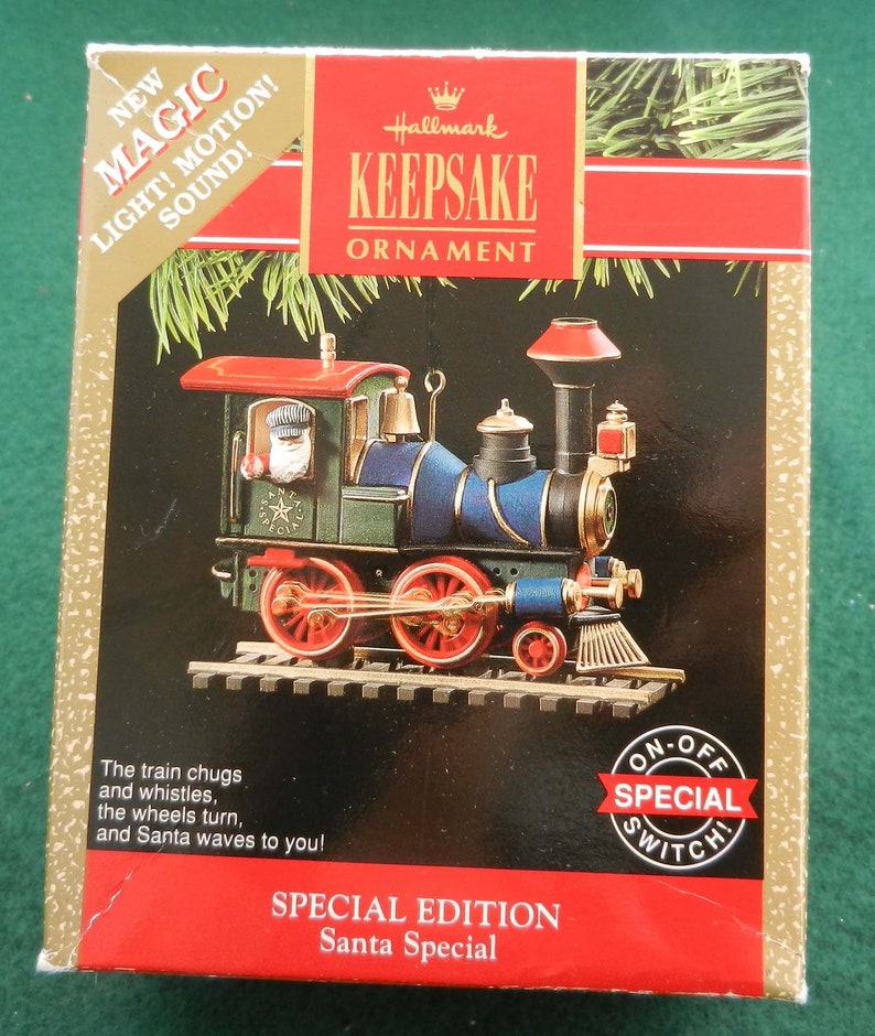 1991 Hallmark Special Edition Santa Special Train Ornament Home Décor