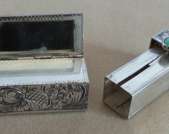 Vintage Lipstick Holder Mexican Silver With Mirror SALE -  UK