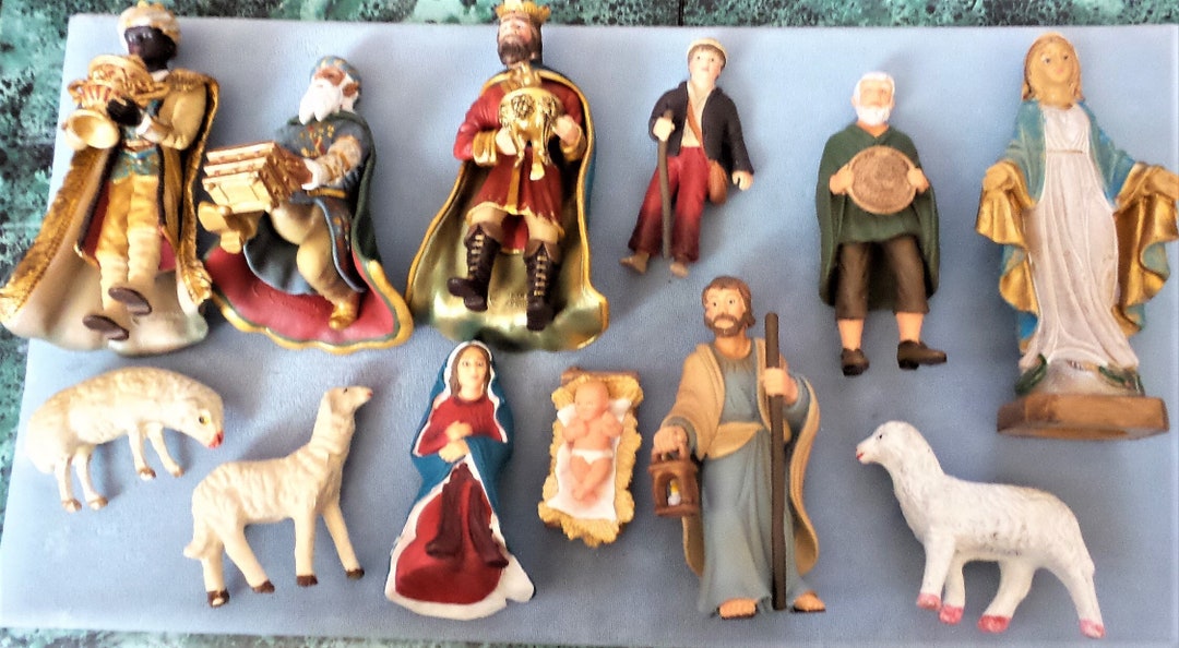 Vintage Nativity Set 8figures Marked Schleich Germany Plus Guardian