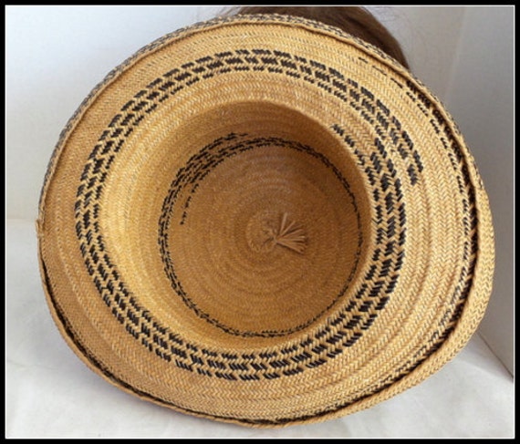 Vintage Straw Boater Hat - image 4