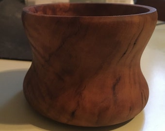 3" High By 3 1/2' Wide Olive Wood Hand-Turned Bowl