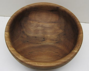 Hand Turned Rustic Alder Bowl - 8" Diameter, 3" High