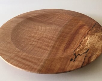 Small Spalted Maple Platter - 7 1/2" Wide By 3/4" High