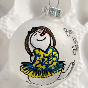 Ice Skater Ornament - Personalized Custom Figure Skater  Christmas Ornament - Hand Painted Ornament  - Ice Dancing Gift