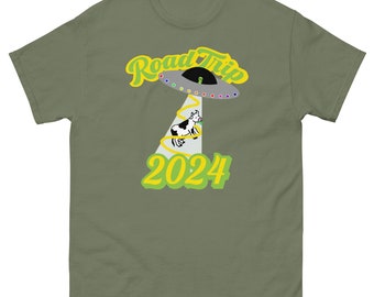 Beam Me Up, Bovine: Road Trip 2024 UFO Cow Abduction T-shirt - Funny Alien Tee - 2024 Vacation Shirt