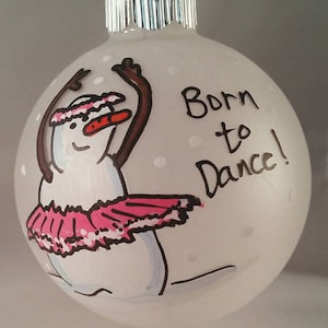 Ballerina Ornament - Personalized Custom Ballet Dancer Christmas Ornament - Hand Painted Ornament - Dancing Ornament - Dance Teacher Gift