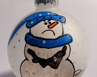 Personalized Bah Humbug Ornament - Custom Ornament - Grumpy Ornaments  - Hand painted Funny Ornament - Gag GIFT- Office - Secret Santa Gift