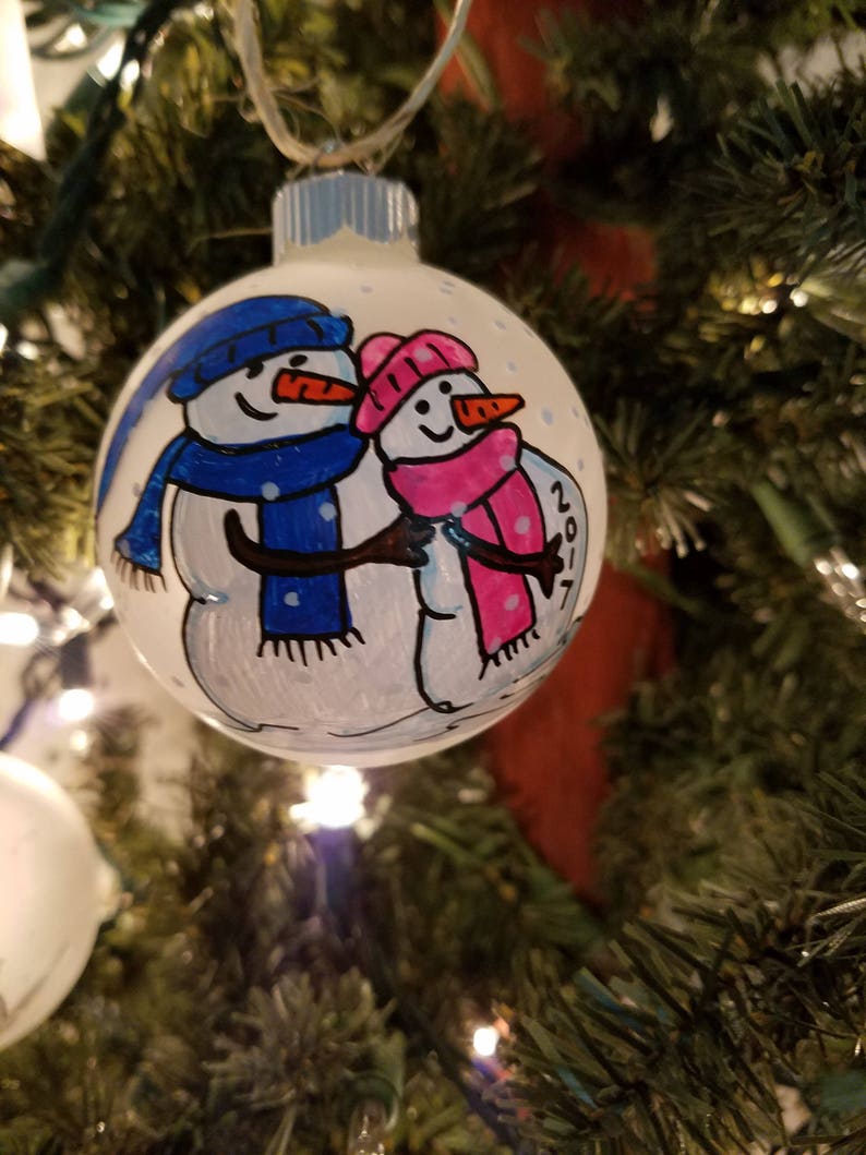Expecting Pregnancy Hand-painted Personalized Christmas Ornament