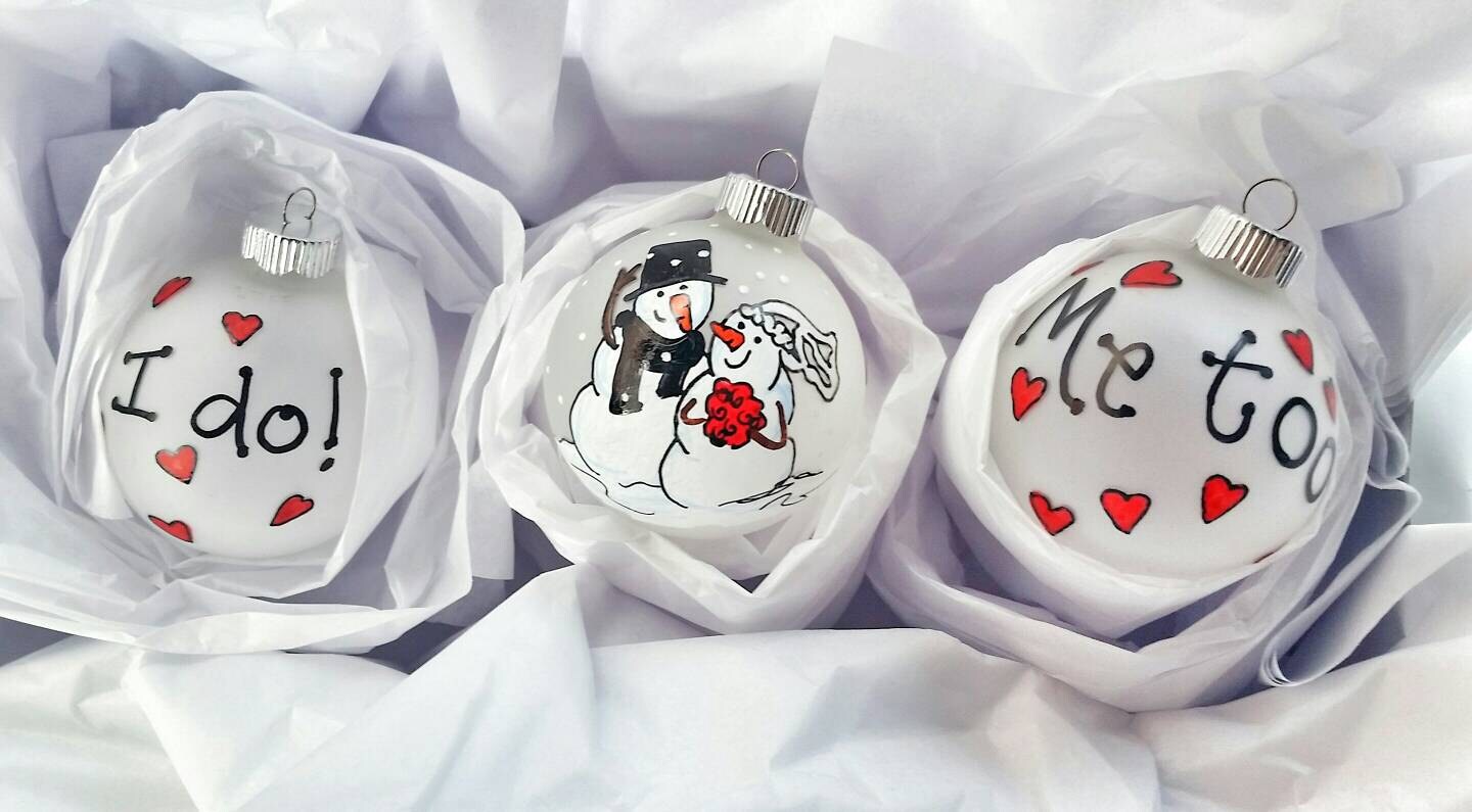 Personalized Wedding Christmas Ornament Gift for Couple Etsy