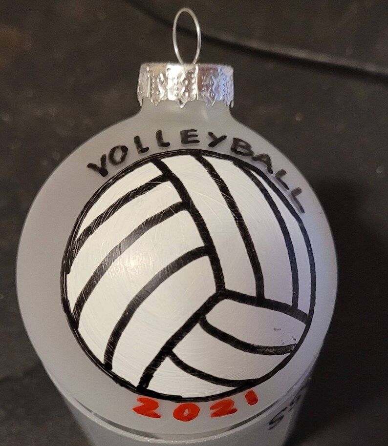 Personalized Handpainted Volleyball Christmas Ornament Etsy
