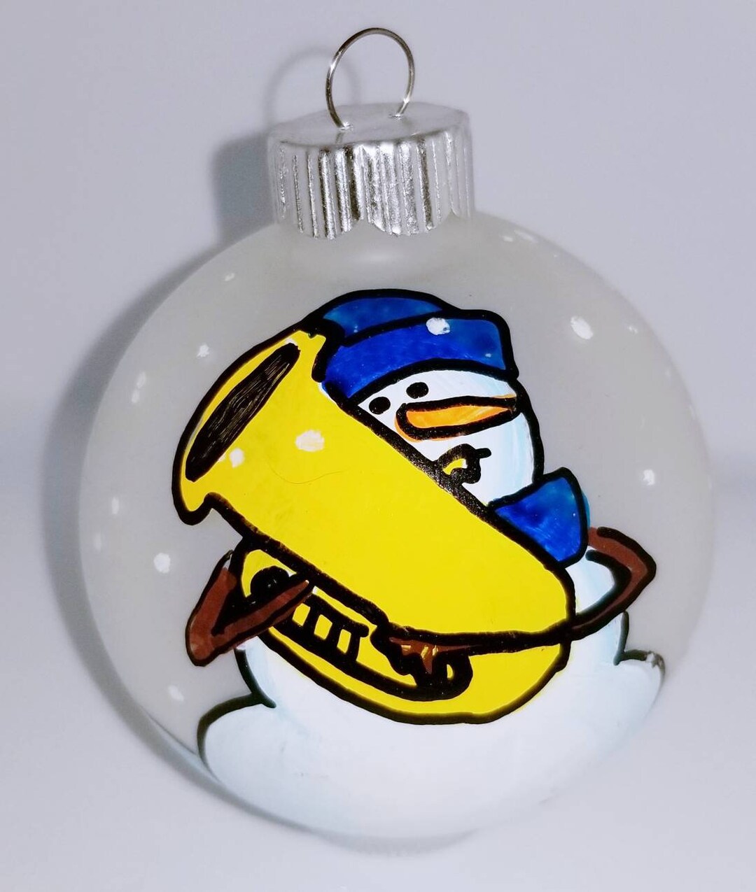 Personalized Tuba Player Ornament Custom Hand Painted Tuba Ornament