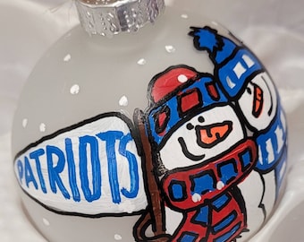 House Divided Christmas Ornament -Personalized Custom Ornament - High School - College - Hand Painted Rival Sport Teams Ornament football